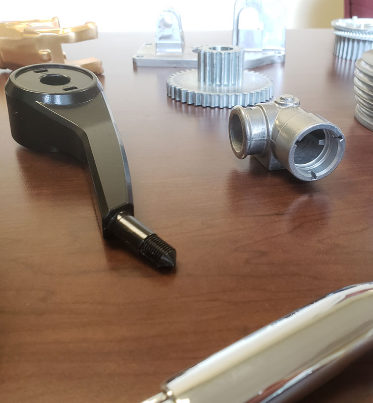 Powder coated metal components